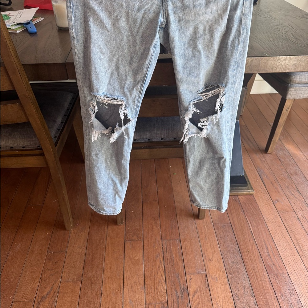 Distressed Light Blue Jeans